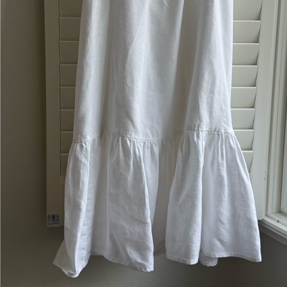 Reformation Rowen Linen Dress White - Size 0 - Picture 8 of 8